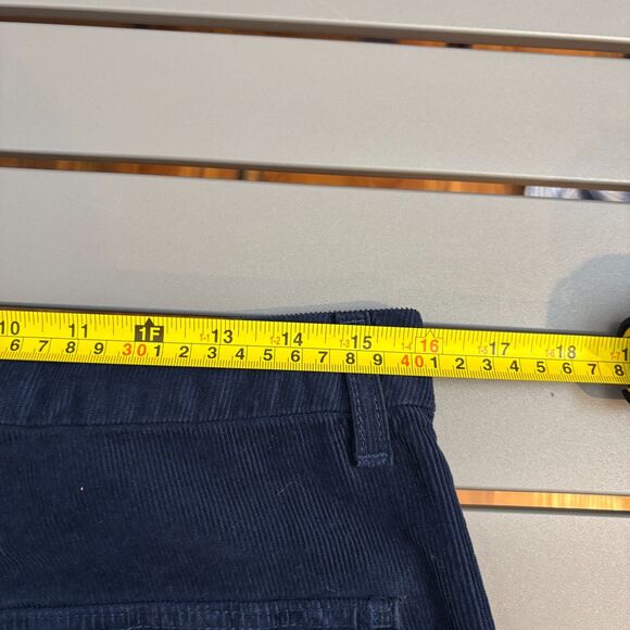 AMO Easy Army Trouser Pants Womens 30 Navy Corduroy Relaxed Rise High Waisted - Picture 8 of 8